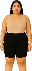 Bermuda Anágua Plus Size Cós Alto Short Segunda Pele Feminino Cintura Alta Não Marca Anti Atrito Nas Coxas