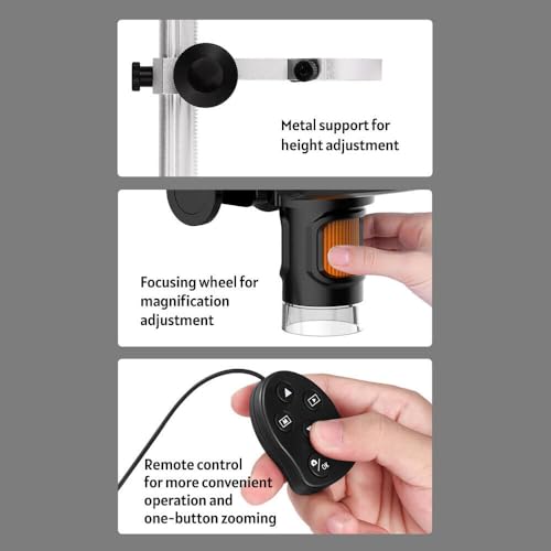 Image of Tobo Microscope 50-1500X Digital Microscope 9 Inch LCD Display 1080P HD Camera LED Lights Recording Video Taking Photos Remote Control TD-1122IM.