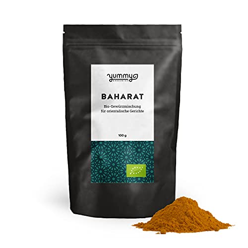 Yummy Organics BIO Baharat Gewürzmischung 100 g / orientalische Gewürze für arabische Gerichte / Baharat Gewürz als arabische Gewürze / fair gehandelt & handmade Cover
