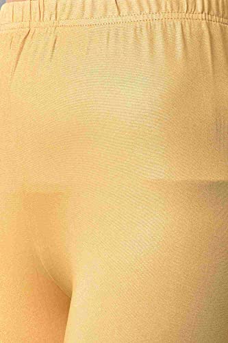 Image of Aurelia Women Polyester White Zari Embroidered Regular Kurta Set Golden Tights And Printed Dupatta