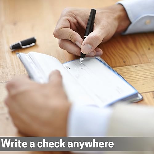 Image of Aurya Leather Checkbook Covers for Personal Checkbook, Checkbook Holder with Free Vinyl Divider, Checkbook Cover for Duplicate Checks for Men and Women