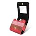 Green Bean 1Pcs Lipstick Case with Mirror Fashion Lip Balm Holder Portable Multiple Lipstick Bag for Outside Travel Cosmetic Pouch Beauty Lipstick Tubes Organizer Gift for Girl Ladies Women