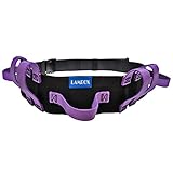 LAMBOX Gait Belt Transfer Walking Belt with Multi Handles- Walking Assist Aid for Elderly, Seniors, Therapy (7 Purple Handles 60',Plastic Release Buckle)
