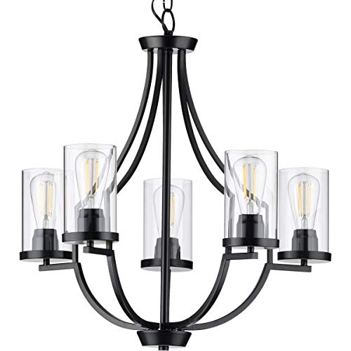 Progress Lighting P400197-031 Lassiter Chandeliers, Black