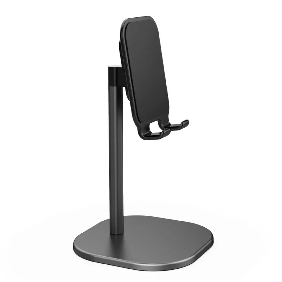 Phone Holder with Adjustable Height & Angle for All Mobile and Tablet (Black) - Compatible with iPhone, Smartphones, iPad & Tablets up to 10 Inch-image-18