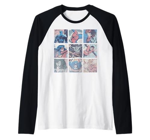 T-shirt Marvel Avengers raglan rétro conçu en coton doux avec finitions soignées