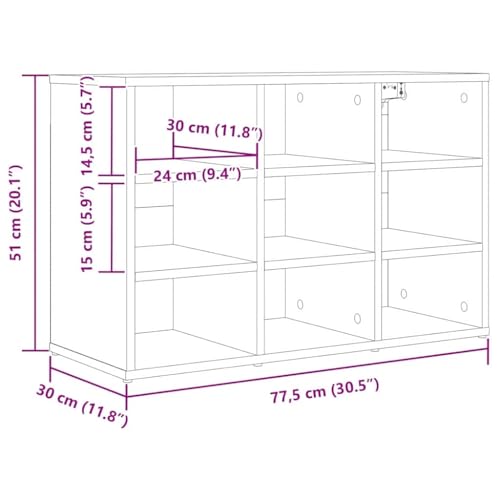 Meuble à chaussures avec étagères stables et structure en bois compacte