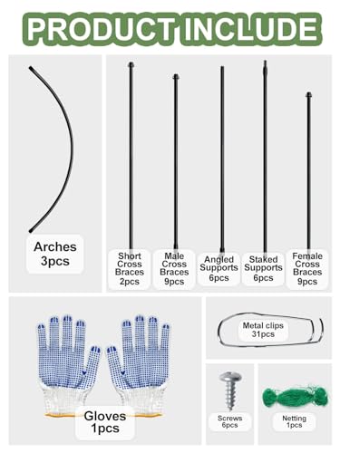 7FT Garden Arch Trellis for Climbing Plants Outdoor, Kalolary Extra Large Garden Tunnel Trellises Metal Cucumber Trellis Indoor for Climbing Vines Vegetable Garden Squash Arbors Plant Support