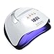 220W UV Lampe für Gelnägel, UV-Nagellampe mit 66 LED-Perlen, Professioneller UV-Nageltrockner für Gelnagellack, Nagellampe mit Auto-Sensor, 4 Timer & LED-Anzeige