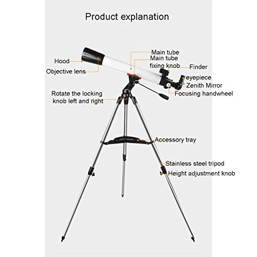 Telescopio refractor 700 mm con trípode y soporte smartphone miniatura 3