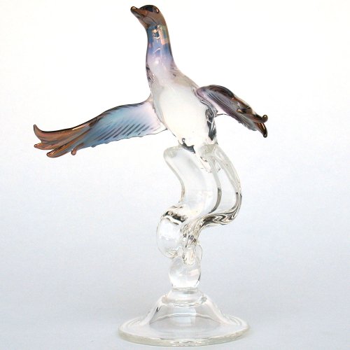 Hand Blown Glass Mallard Duck Figurine #TOP4