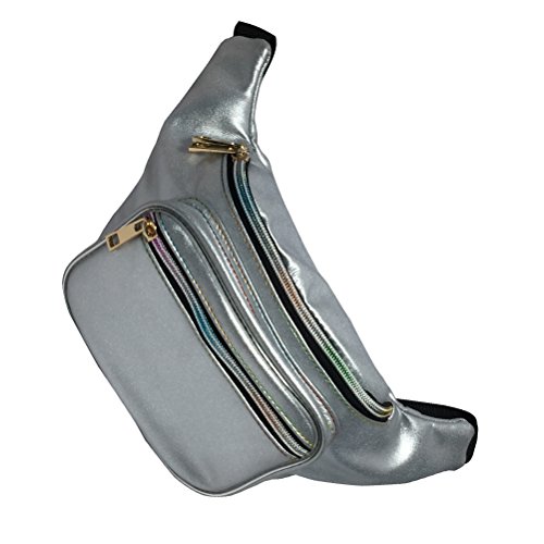 Pochete impermeável holográfica brilhante impermeável pochete pochete pochete quadril mochila para c