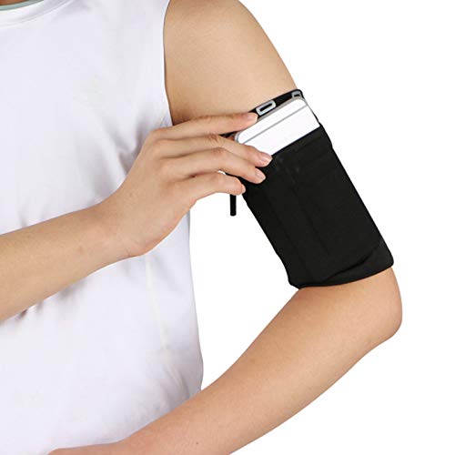 Tolino Phone Armband Running Arm Band Sleeve Pouch Case Sports Walking Workout Exercise Compatible with iPhone Samsung (S, Black)