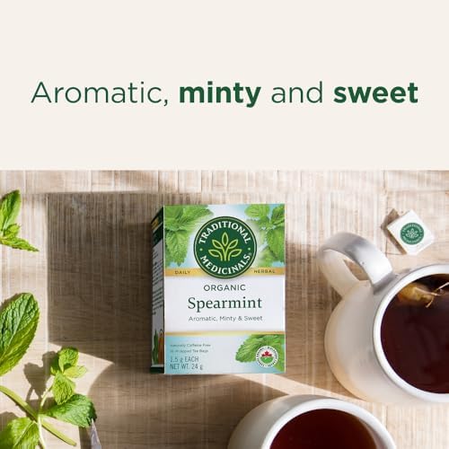Traditional Medicinals - Organic Spearmint Herbal Tea (Pack of 1) - Refreshing and Minty - 16 Tea Bags Total — view 6