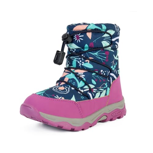 Boys Girls Snow Boots Waterproof Slip Resistant Winter Outdoor Warm Shoes for Toddler Little Kids