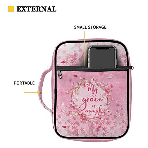 Dajingkj Capa Bíblica Tamanho Grande para Mulheres Homens Capa Bíblica com Bolsos Alça Zíper Bíblica