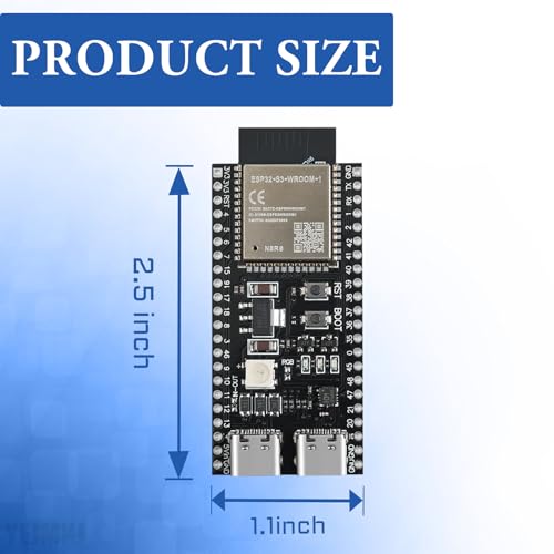 Módulo ESP32-S3-DevKitC-1-N8R8 sin soldar, microcontrolador Tipo C doble núcleo 3