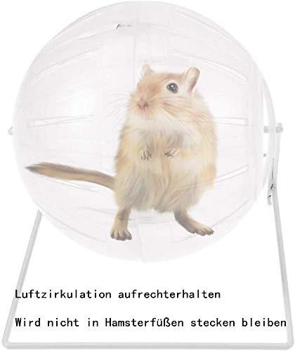 Voarge Running Ball loopbal voor knaagdieren, hamsters, beweging, knaagspeelgoed om mee te lopen, kunststof, 12 cm, transparant - Image 5