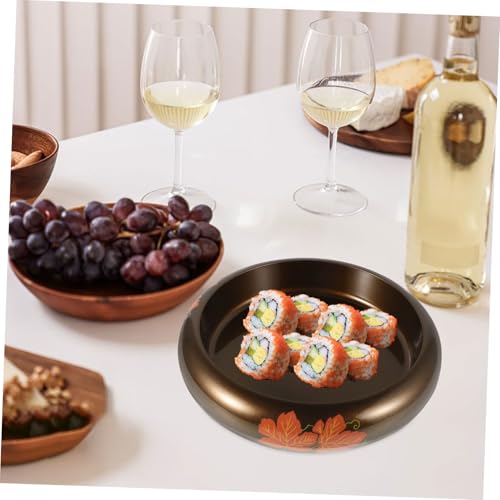 Plato redondo para sushi plástico multicolor ABOOFAN miniatura 5