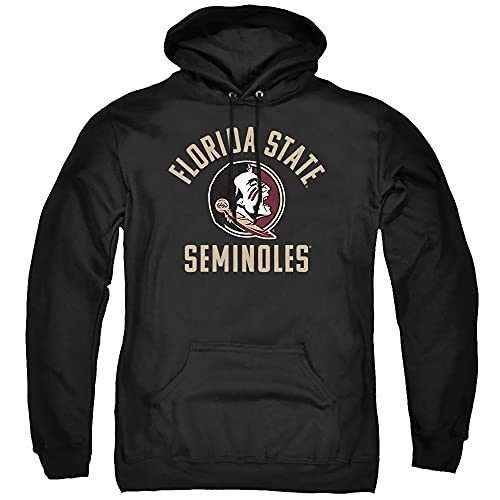 Florida State University FSU Seminoles Official Seminoles Logo Unisex Adult Pull-Over Hoodie Black Medium