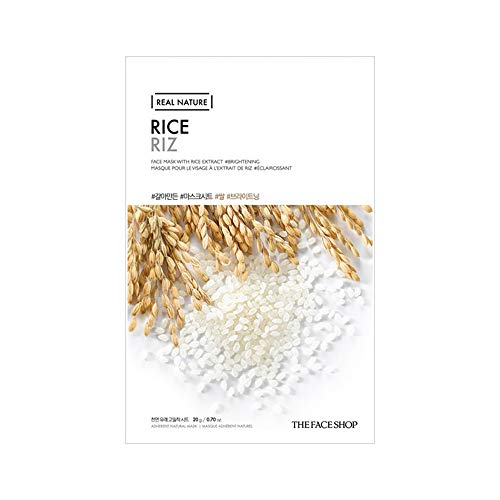 The Face Shop - Real Nature - Rice Face Mask Sheet - Instantly brightens dull skin tone (1 pack - 20 g)