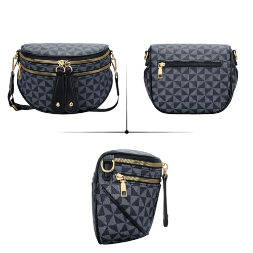 Image of KKXIU Crossbody Sling Bag for Women Trendy Fanny Pack Vegan Leather Chest Bag | Trendy