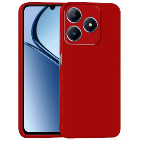 Image of Back Cover for Realme C63 4G / Narzo N63 4G | Full Camera Protection | Premium Liquid Silicon Case | Flexible Bumper Case for Realme C63 4G / Narzo N63 4G (Red)