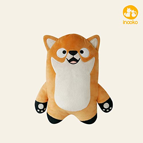 inooko - Mountain Folks, Oscar Le Renard, Jouet en Peluche Toute Douce et résistante pour Chien. Eco-Friendly. Taille M (20 x 15 cm)