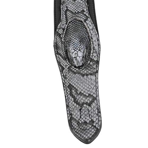 Walker & Williams Sf-106 Slate Grey Python Textured Snake Pattern Strap With Snakehead #TOP3