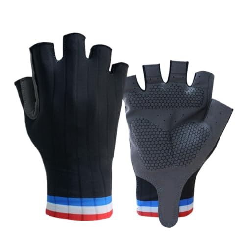 Gants de cyclisme demi-doigt blancs taille S pour homme et femme