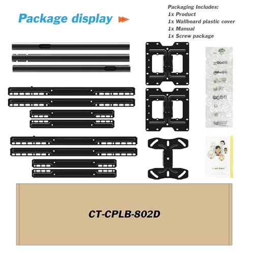 Image of Audiovan Dual Side Heavy Duty Led TV Ceiling Mount Adjustable Bracket, TV Wall Mount Bracket Fits 32-70 Inch LCD LED 4K TVs, Flat Screen Display, Adjustable Height Telescoping Tilt and Swivel