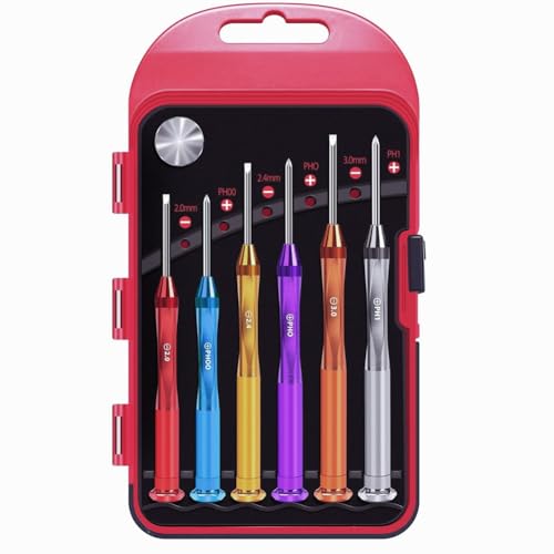 Inkoby Juego de Destornilladores Pequeños: Mini Juego de Destornilladores de Precisión Diminutos para Reparación de Relojes, Computadoras, Dispositivos Electrónicos y Anteojos