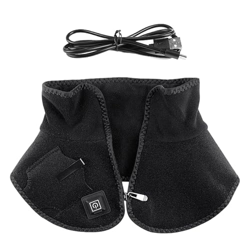 Almohadilla térmica para cuello y hombro, envoltura eléctrica para el cuello con calefacción por USB, diseño plegable y transpirable de control de temperatura de 3 niveles, almohadilla de calor de