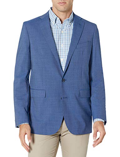 Cole Haan Men's Slim Fit Stretch Suit Separates-Custom Jacket & Pant Size Selection, Medium Blue, 36 Regular