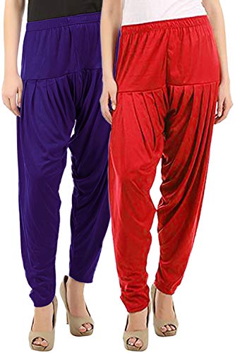 Image of Buy That Trendz Womens Patiala Pants Cotton Viscose Patiyala Salwar Harem Bottoms Pants