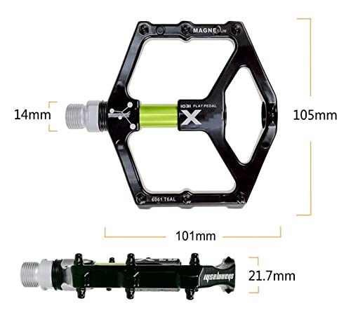Bicycle Pedal Fit For Mountain Bmx Road Flat Bicycle Pedal Magnesium Alloy Platform Sealed Bearing Cycling Parts Modified Parts (Color : Blue) #TOP2