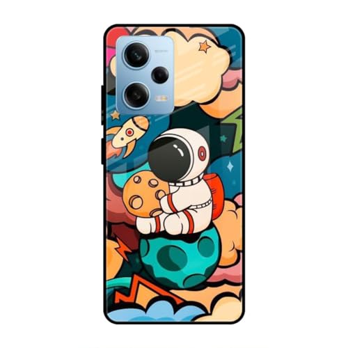 Image of SmashItUp Space | Universe | Rocket Designer Printed TPU Metal Case Mobile Back Cover for Redmi Note 12 Pro 5G