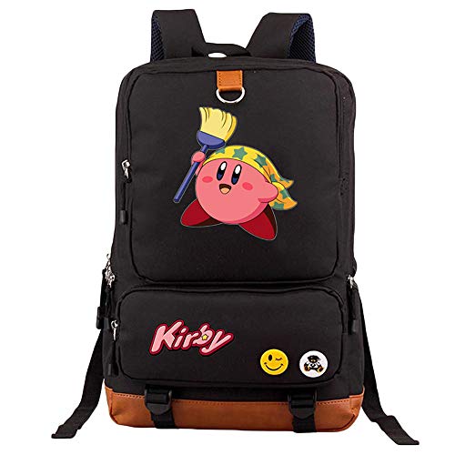 Unisex Kirby Mochilas for computadora de Viaje Escolar Estudiantes de impresión niño