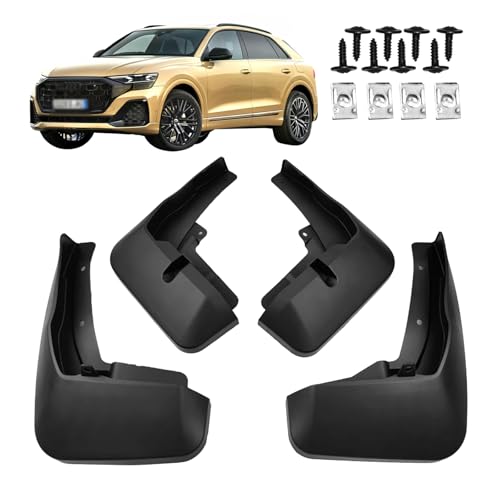 Image of Mud Guards Flaps Splash Fit for Audi Q8 2019-2024 Accessories - Front and Rear Splash Guards No Drilling Mud Guards Accessories