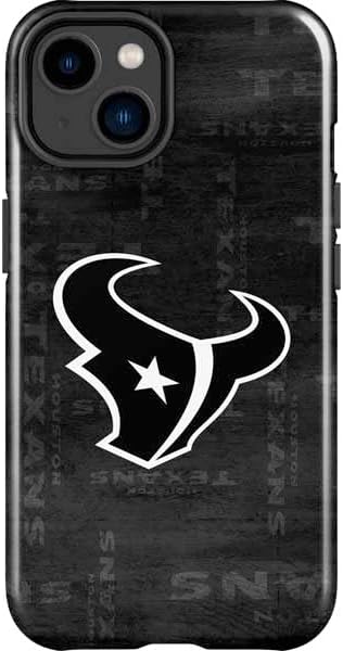 Skinit Impact Phone Case Compatible with iPhone 15 - Officially Licensed NFL Houston Texans Black & White Design