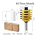 1piece 3 Teeth Adjustable Finger Joint Router Bit, Industrial Grade Tenon Milling Cutter for Wood Tool(12.7mm)
