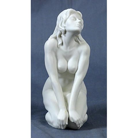 5.5" White Porcelain Kneeling Female Figurine Cover
