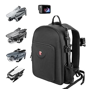 Smatree Rucksack Kompatibel mit DJI Mavic 2 Pro/Mavic Pro, Mavic Air 2/Air 2S/Mavic Air, Mavic 2/Mavic 1 (passend für DJI Remote/Smart Controller) Kompatibel mit Gopro Hero 9/ Hero 8/7/6/5 und Zubehör