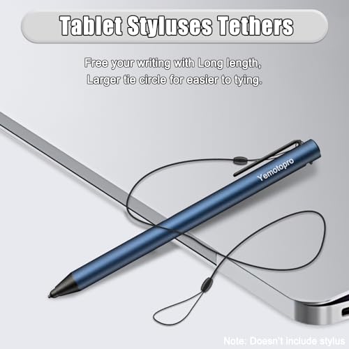 Touch Screen Tablet Stylus Lanyards Tethers 15-30" Long Pen Tether for LCD Writing Tablet Pen Cord for Graphic Tablet Styluses Holding String Drawing Tablet Pen Holder Strap for Office School 12 PCS by Erchane - Image 2