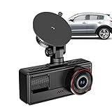 車載用 ドライブ レコーダー カメラ,3チャンネル ダッシュボード レコーダー ナイトビジョン | Wi-Fi カーレコーダー | 後部 用 車内 用 日常 運転 用 長距離 旅行 用