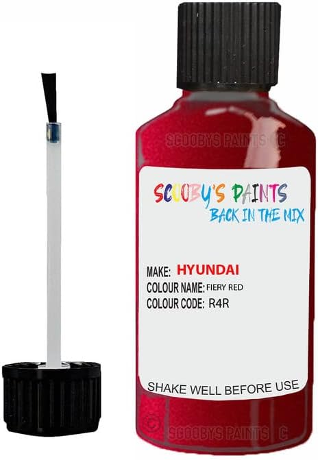 SCOOBYS PAINTS BACK IN THE MIX Touch Up Paint For Hyundai Fiery Red R4R Metallic