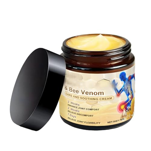 Bee Venom Cream Joint and Bone Cream,Advanced Bee Venom Gel Joint and Bone Therapy Creams,Relive Muscle Soreness-Knee & Shoulder &Back & Leg,Back Massager Creams-All Skin Type-50g