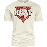 Miami Heat NBA Officially Licensed T-Shirt Ringspun Triblock Ivory, Medium