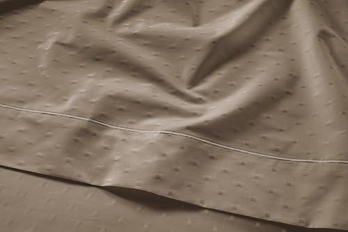 Image of LANE LINEN Split King Sheets Sets for Adjustable Bed Sateen Weave - Taupe | Split King Sheets - 5-Piece Set, For Guests And Everyday Use, For A Silky Hotel-Style Bed, Made For Adjustable Beds