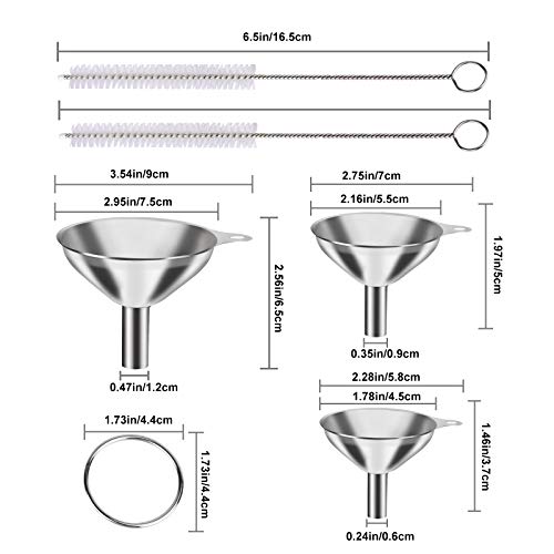 Ylyl ZHUYU019 6Pcs Metal Stainless Steel Funnel thumb #1